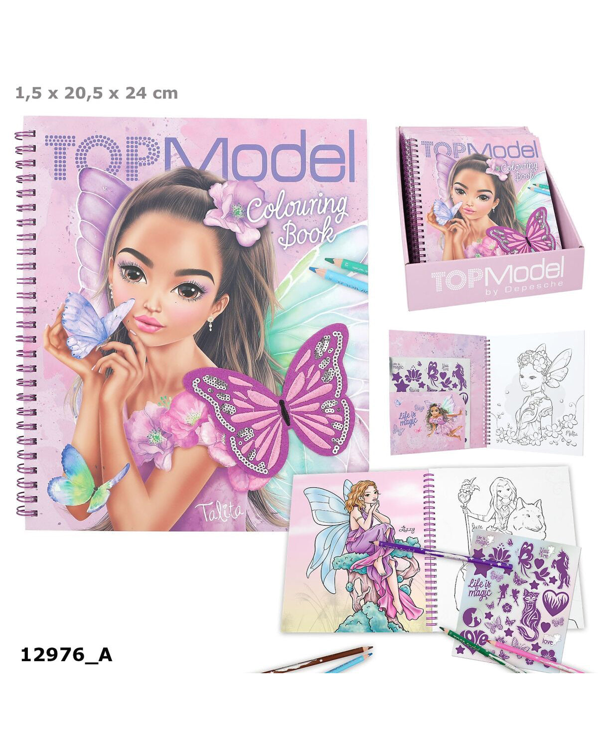 TOPModel Coloring book with sequins FAIRY LOVE