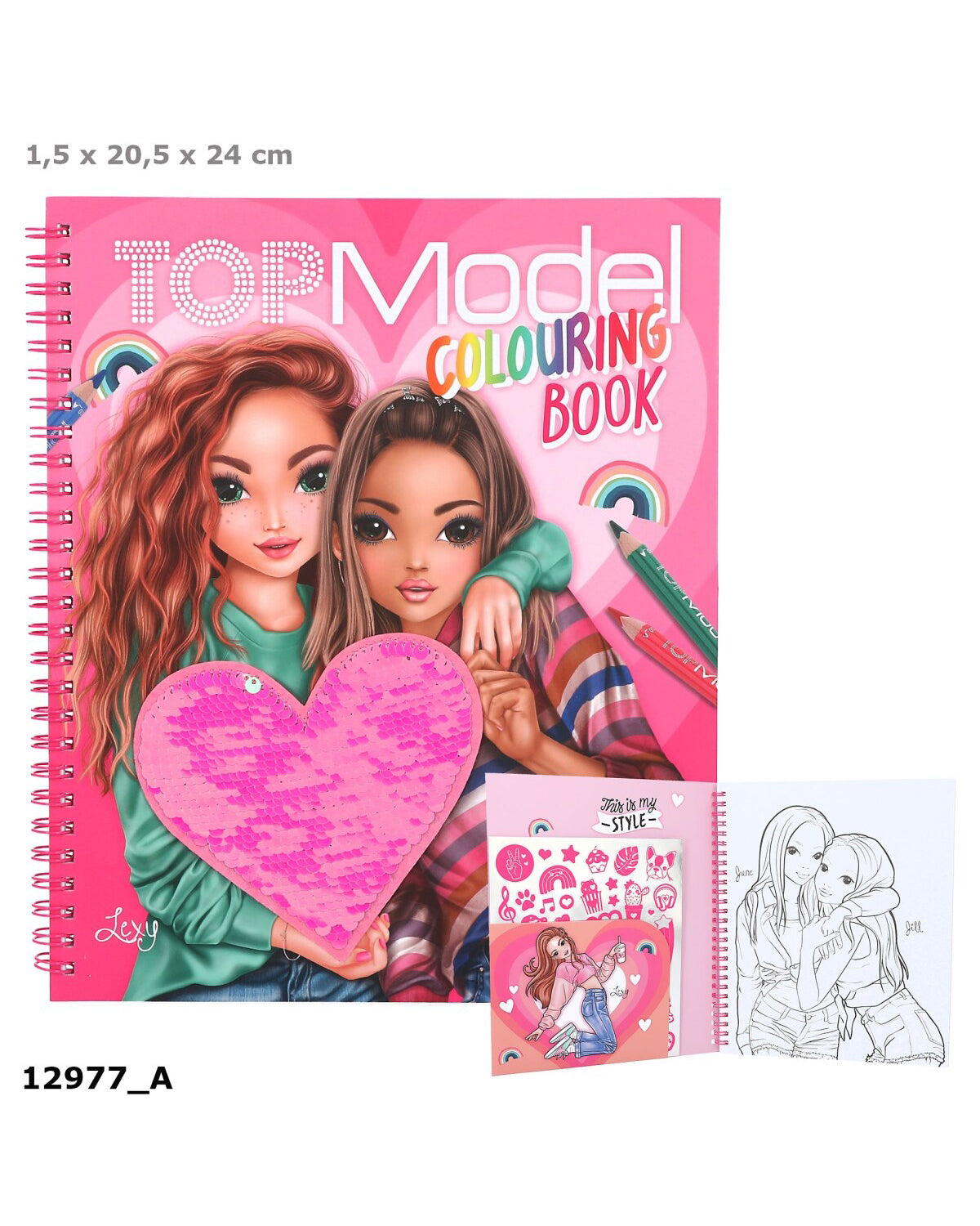 TOPModel Coloring book with sequins