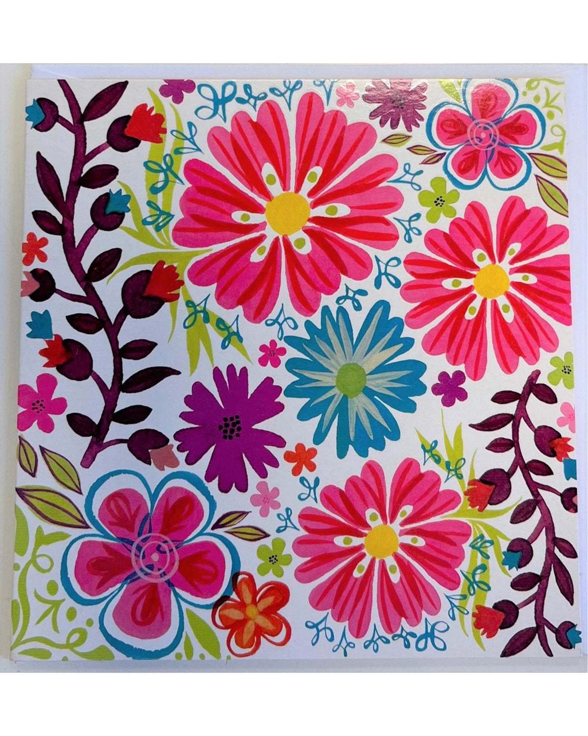 Kort dobbelt med kuvert 12x12cm