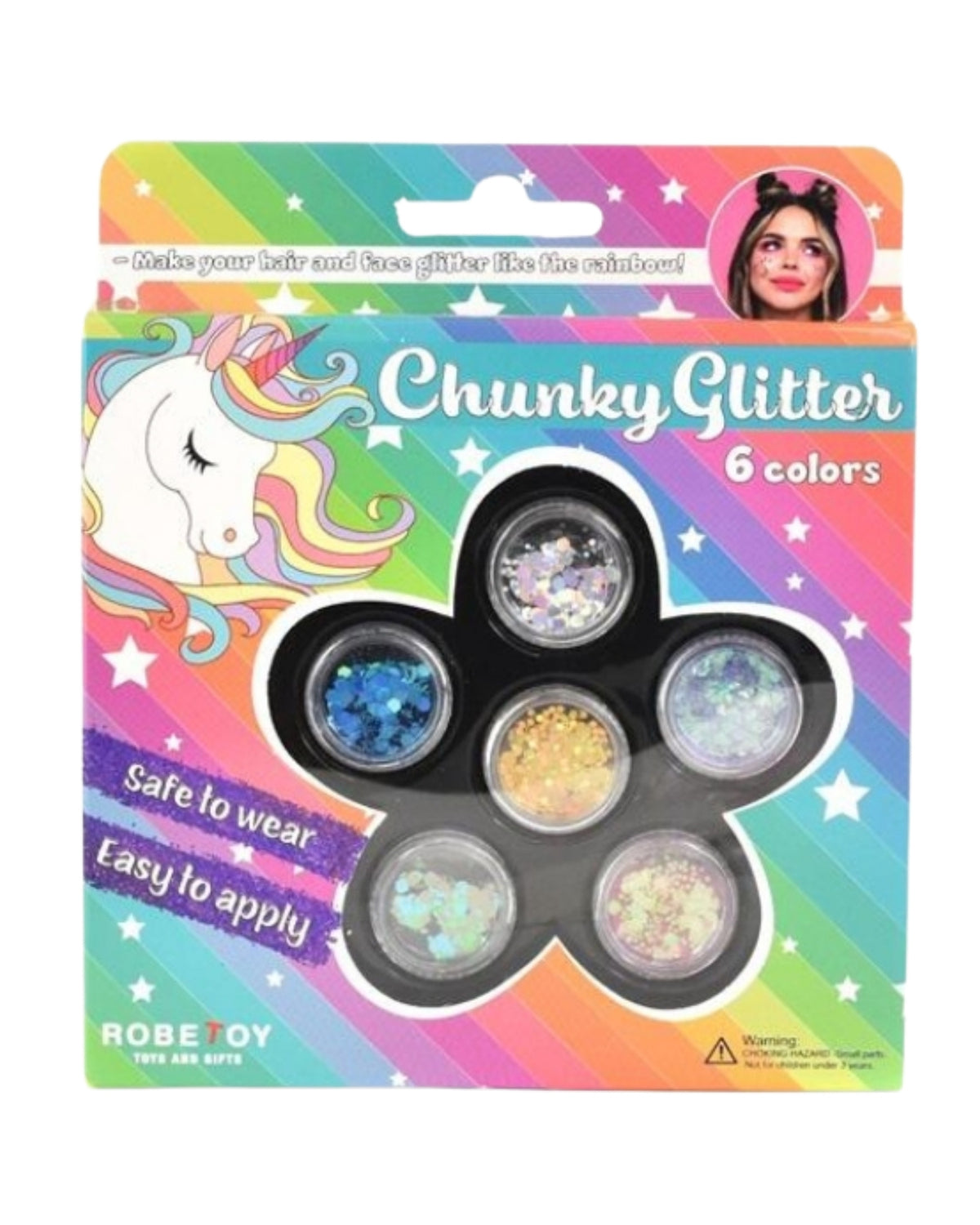 Make-up glitter 6 colors