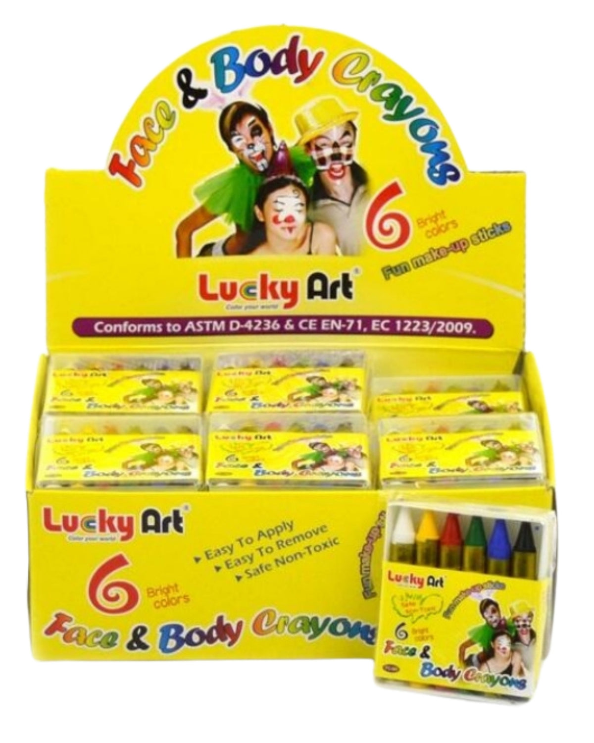 Face paint 6 crayons 6cm