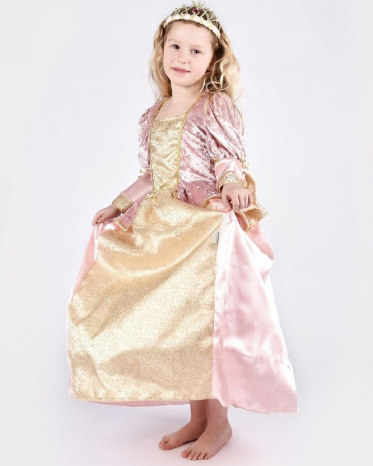 Prinsesse dragt Royal pink 122-128cm 6-8 år