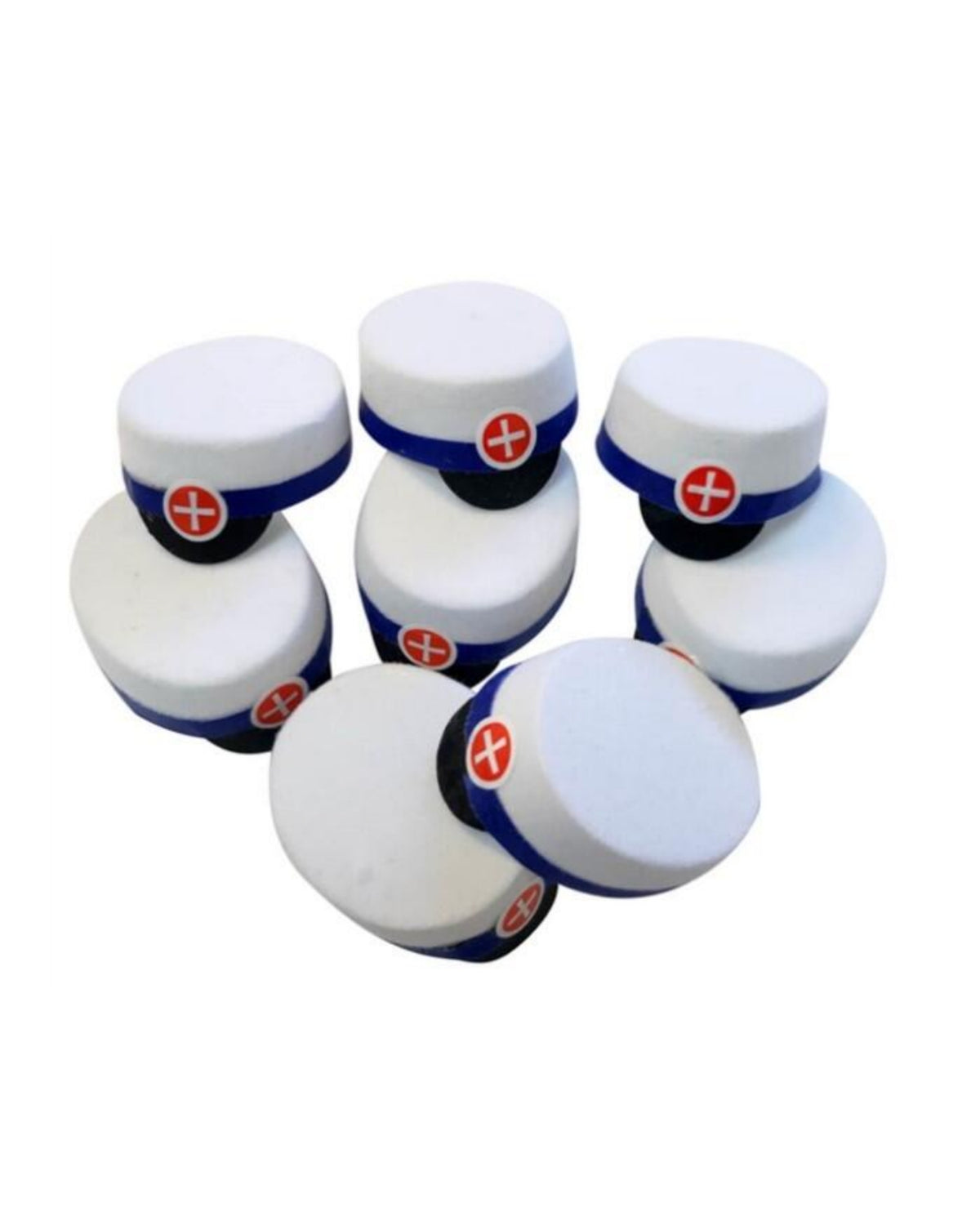 Student hats 8 pcs blue - 2.5cm