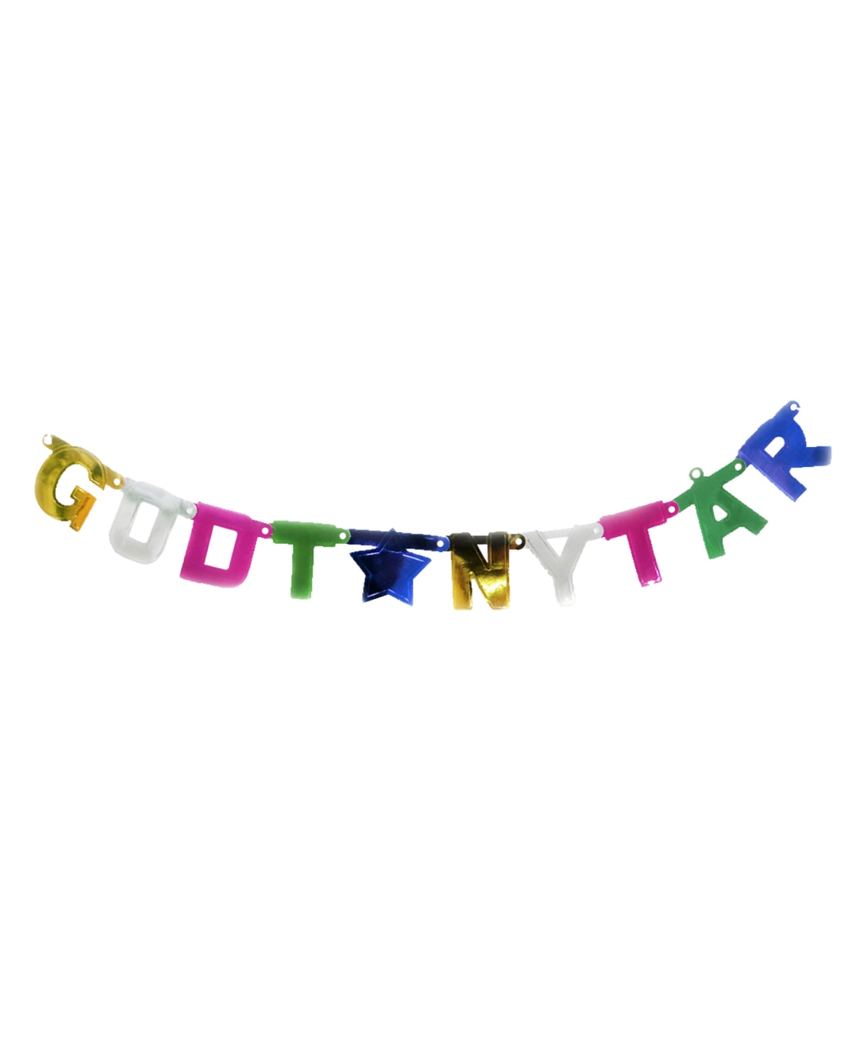 Guirlande "Godt Nytår" multifarvet