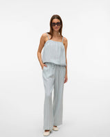 Green - Gray Mist - Vero Moda - Top - Stripes - 10325860