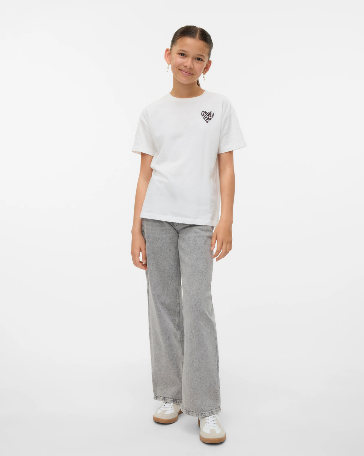 Hvid - Snow White/Leo heart - Vero Moda - T-shirt - 10335255