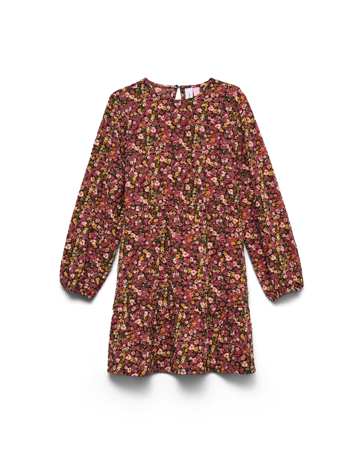 Multi rød -Chocolate Brown/Rose Quart - Vero Moda Girl - Kjole - Blomster - 10343816