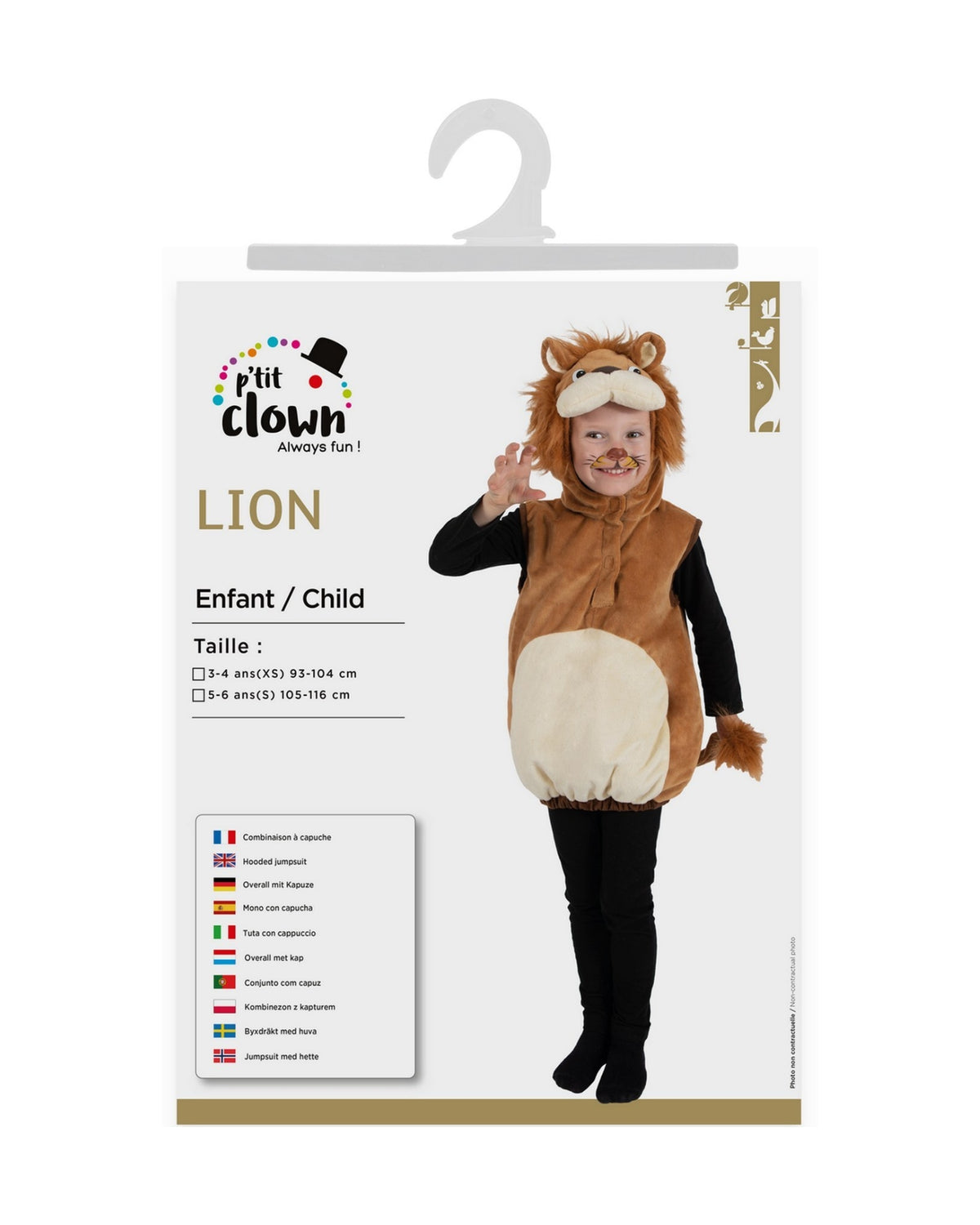 Løve kostume 3-4 år