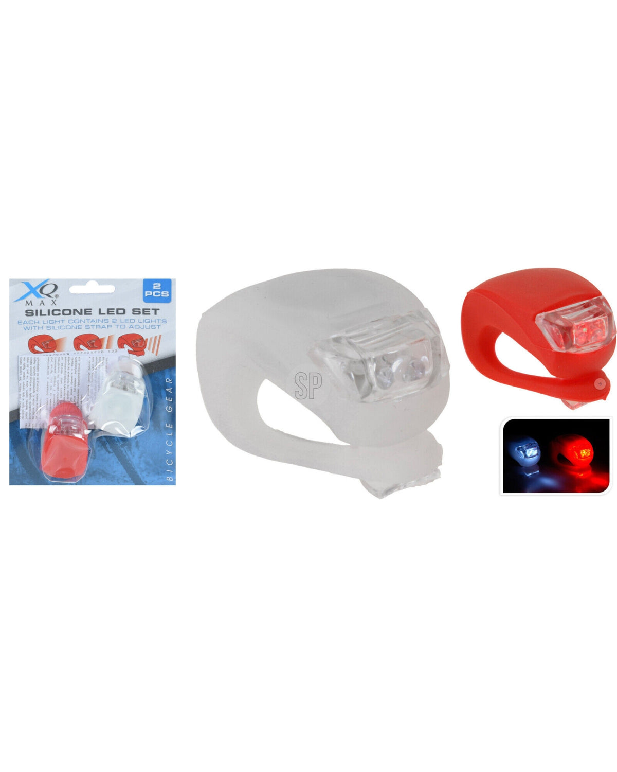 Cykellygter 2stk - LED - Silikone