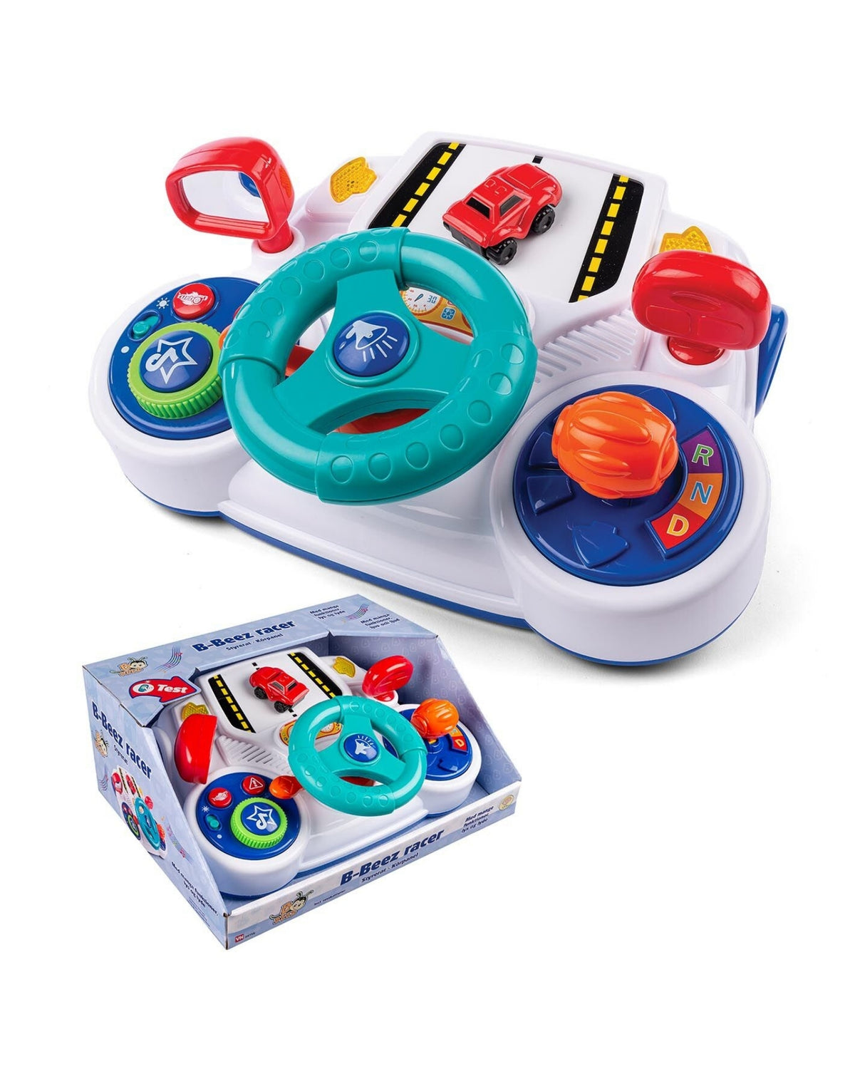 Car steering wheel with music and lights