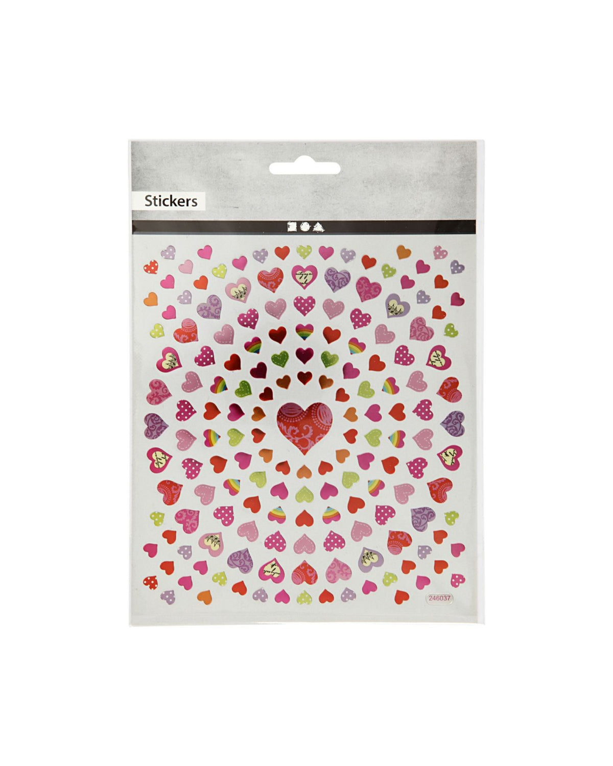 Stickers 1 Sheet - small hearts 15x16.5 cm