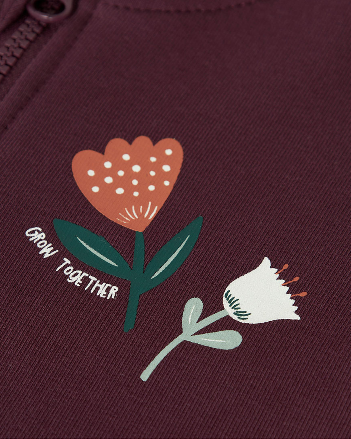 Lilla - Fig - Name it - Sweatshirt med lynlås - Blomster - 13226052