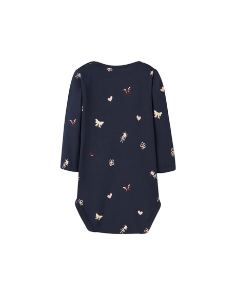 Mørkeblå - Navy Blazer - Name it - bodystocking - Hjerter, blomster mm. - 13226054