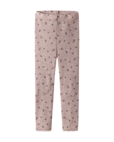 Lyserød - Shadow Gray - Name it - Uld leggings - Blomster - 13228434