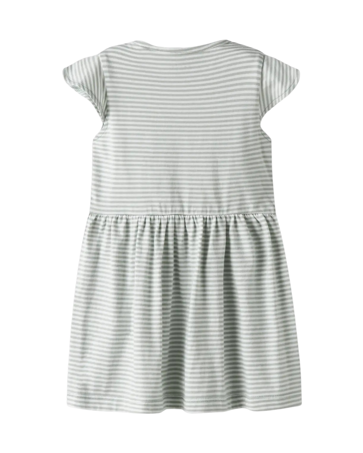 Lysegrøn / Hvid - Aqua Gray / Bright White - Name it - Kjole - Strippet - 13230226