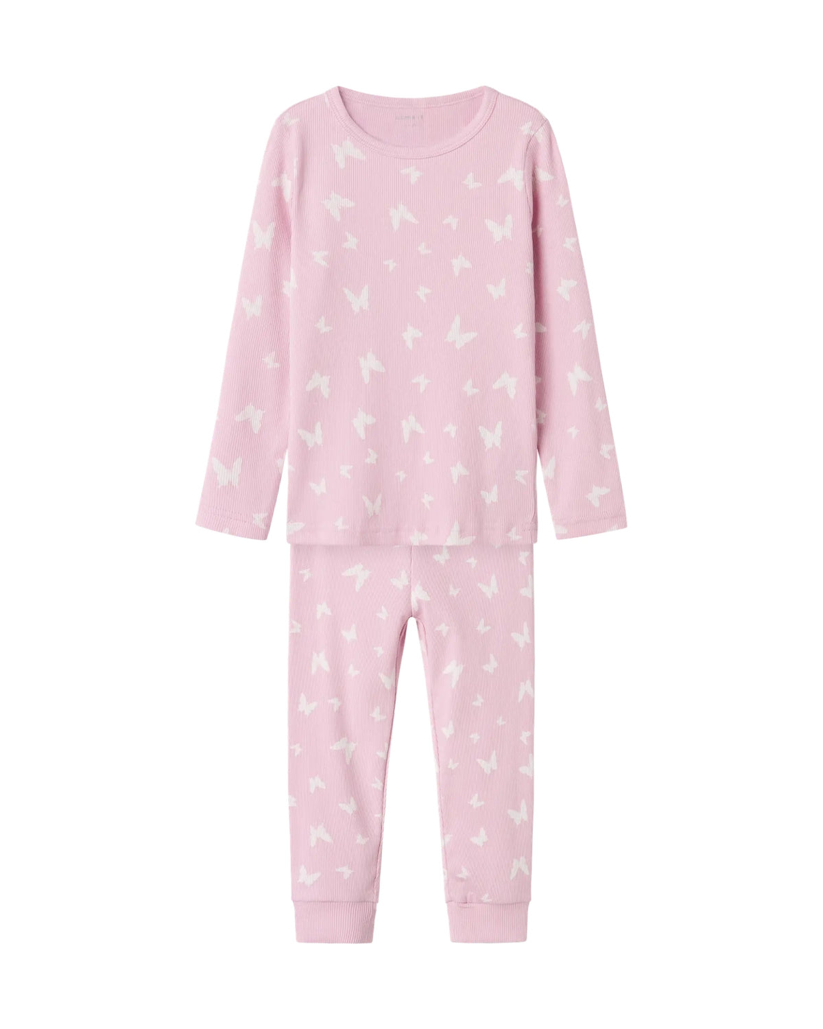 Pink - Pink Lavender - Name it - Pajama set - Rib - Butterflies - 13232976