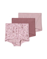 Purple - Mauve Shadows - Name it - 3-pack - Tights Underwear - Flowers - 13232978