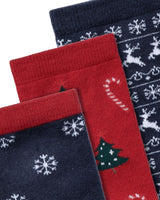 røde/blå - dark sapphire - Name it - 3 pak julestrømper - 13234827