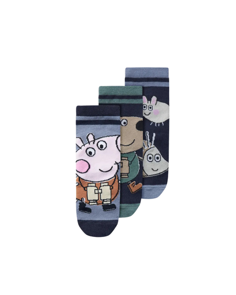 Blå - Dark Sapphire - Name it - 3pack - Strømper - Gurli Gris - 13236258
