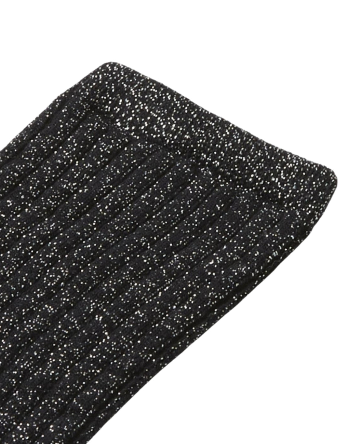 Sort - Black - Name it - rib sokker - glimmer sølv - 13238175
