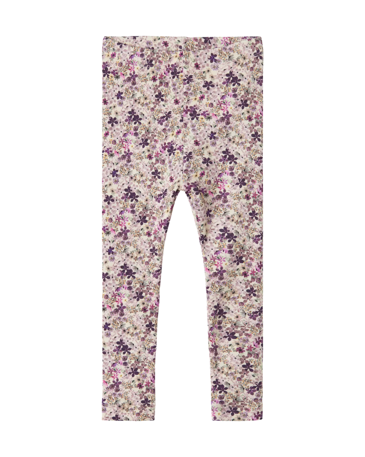Cream / Purple - Buttercream - Leggings - Name it - floral pattern - 13239310
