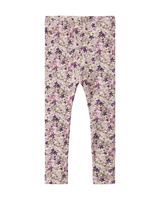 Cream / Purple - Buttercream - Leggings - Name it - floral pattern - 13239310