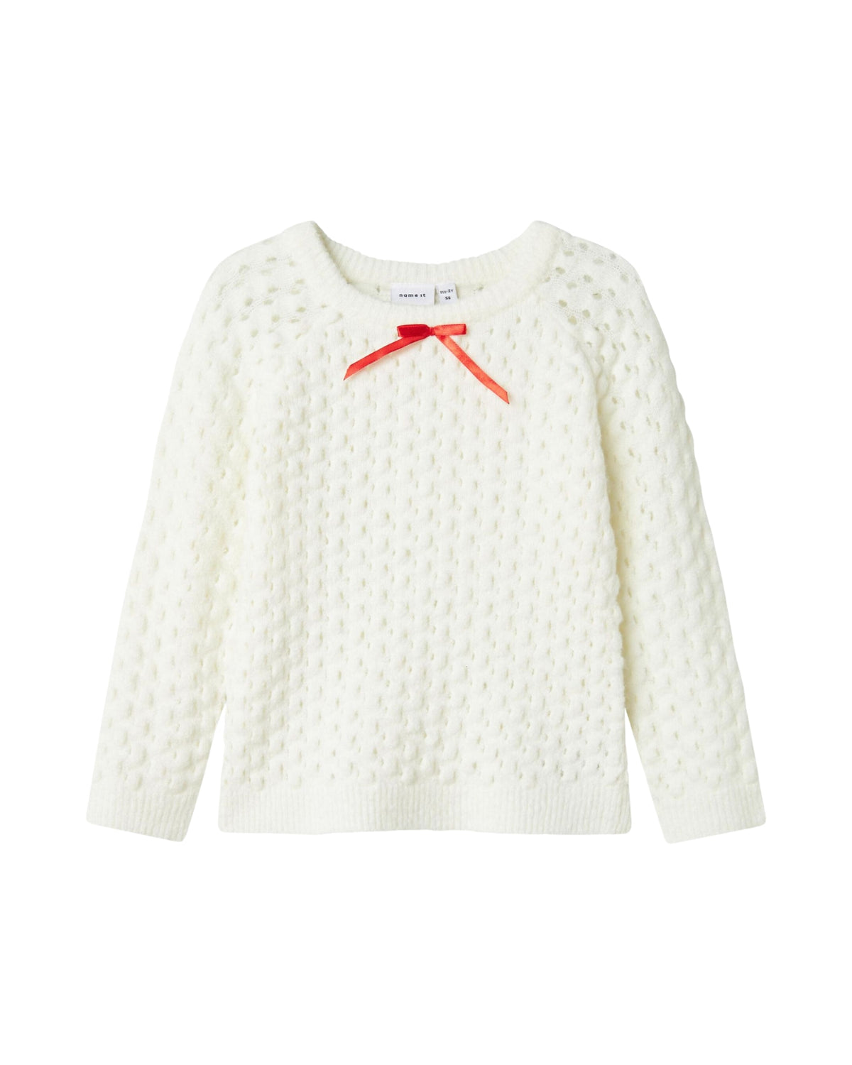 Hvid - Cloud Dancer - Name it - Strik - Sløjfe - 13239835