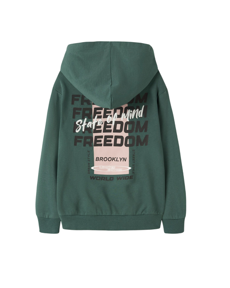 Grøn - Bistro green - Name it - Hoodie - 13250426