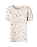 White T-shirt with mussels - Name it - short sleeves - Sandshell - 13251879 