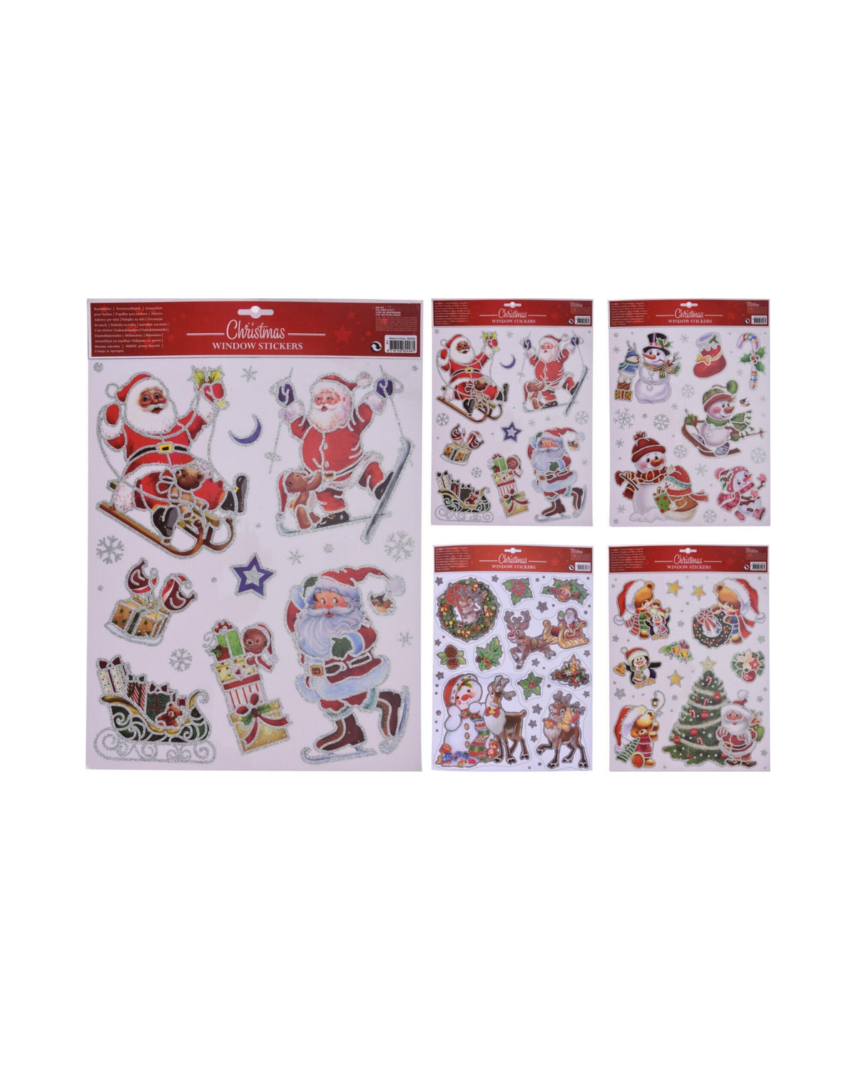 Stickers til vindue med jule motiver 1 stk