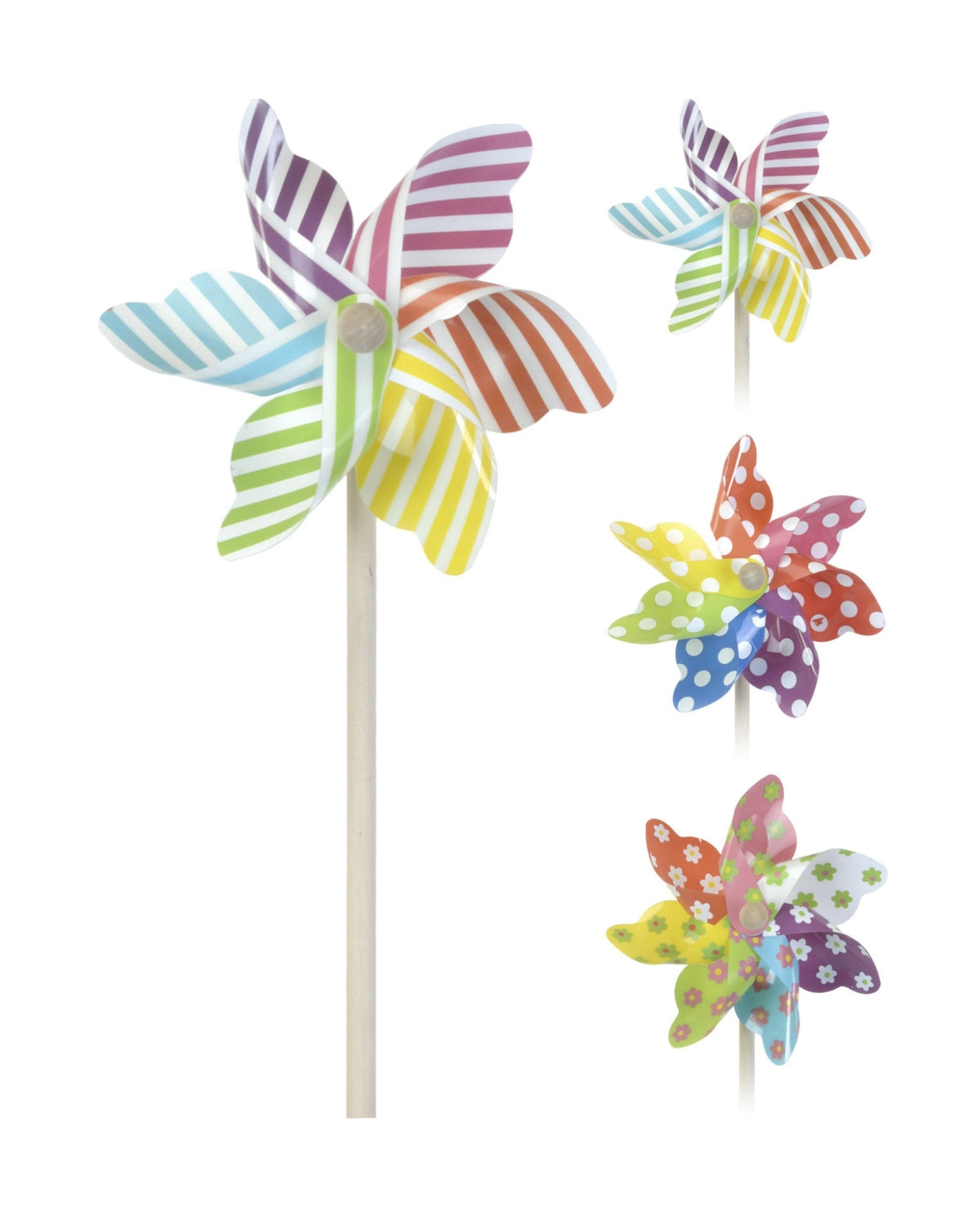 Windmill with wooden stick 47 cm