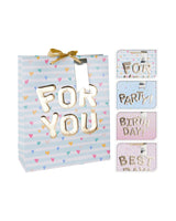 Gavepose Stor 32 x 26 x 10 cm – Ballon bogtryk