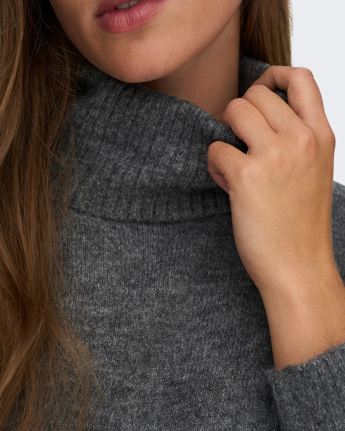 Grå - Dark Grey Melange - JDY - Strik kjole - 15265240