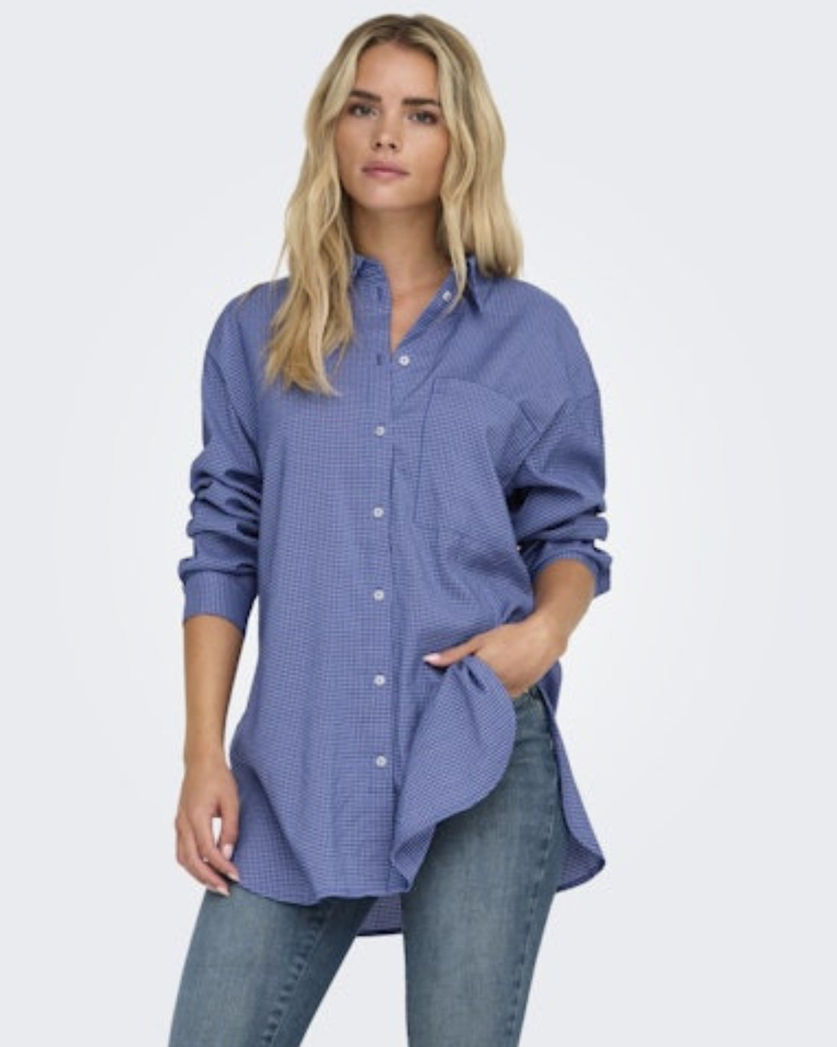 Blue - Amparo Blue - ONLY - checkered - Shirt - 15344363