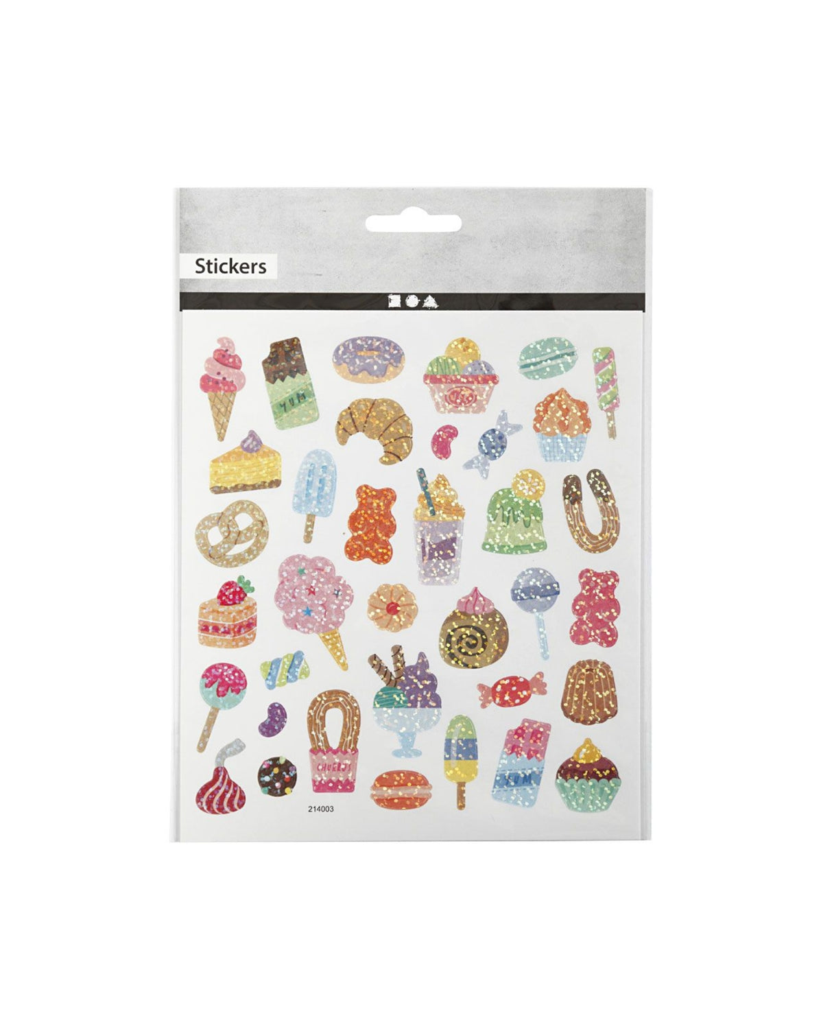 Stickers slik, 15x16,5 cm, 1 ark