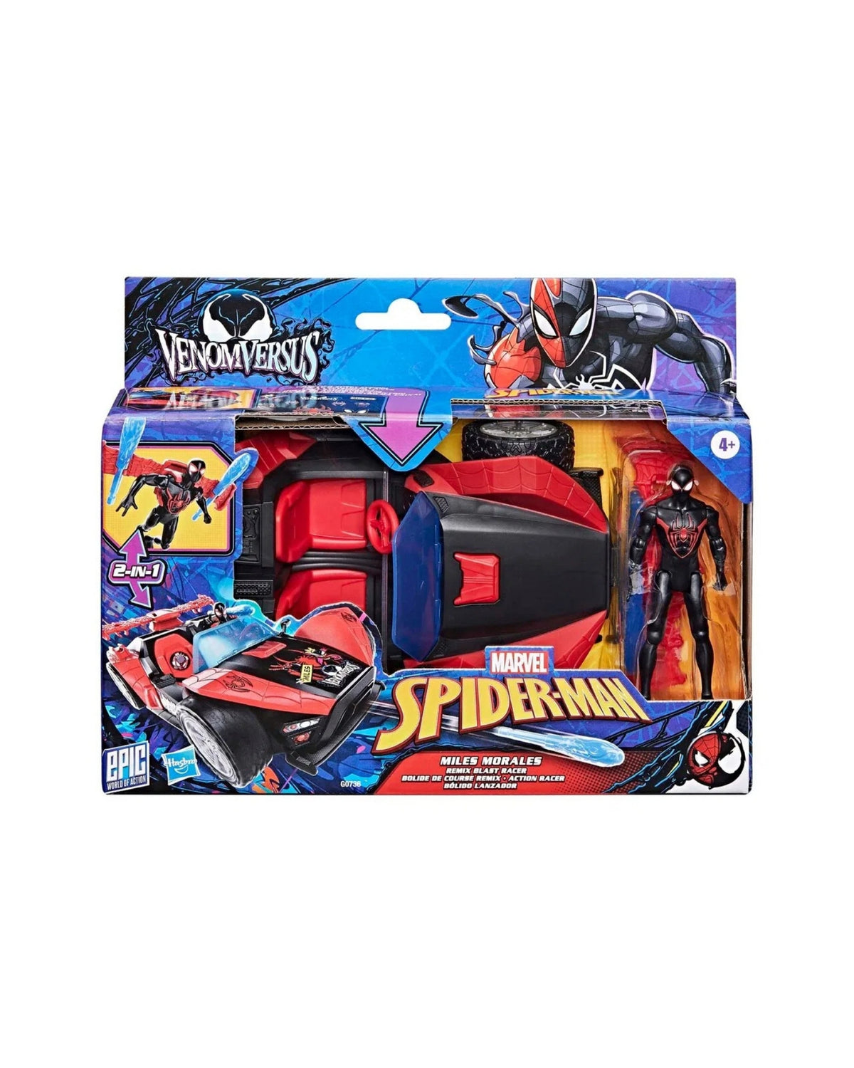 Spider-Man Morales Speed Racer & Figure 10 cm