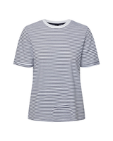 Hvid - Bright White - Pieces - T-shirt - med striber - 17093747