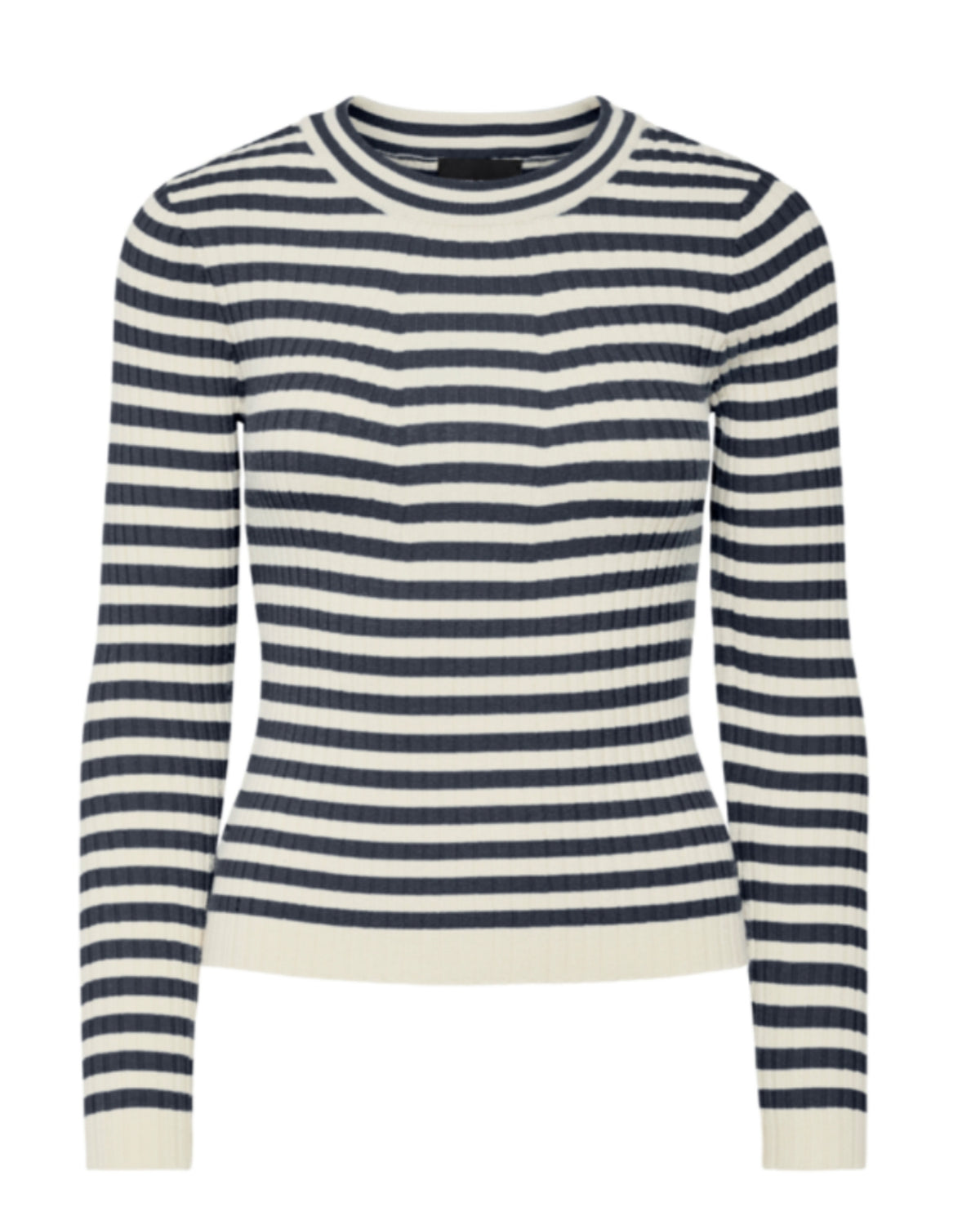 Blå / hvid - ombre blue / birch - PIECES - langærmet bluse - rib strik - 17115047