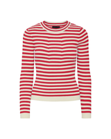 Rød - Lollipop - Pieces - Bluse - med striber - 17115047