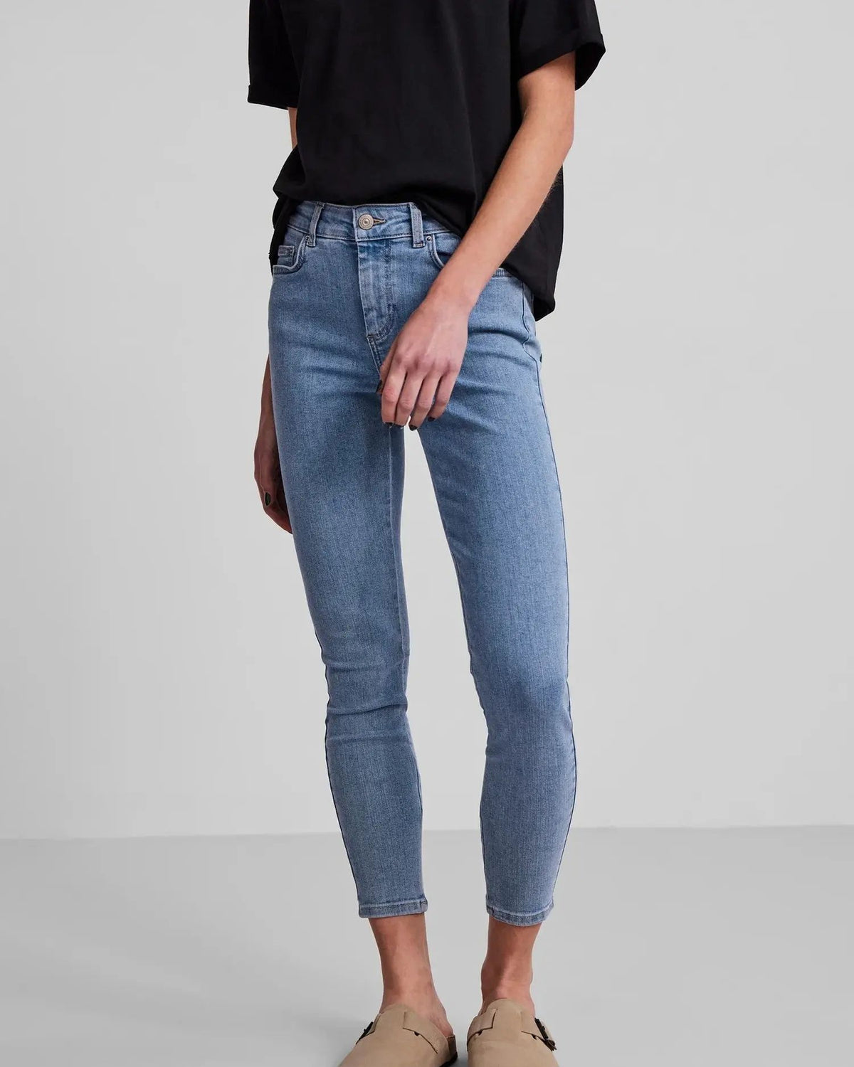Blue - Medium Blue Denim - Pieces - pants - 17120948