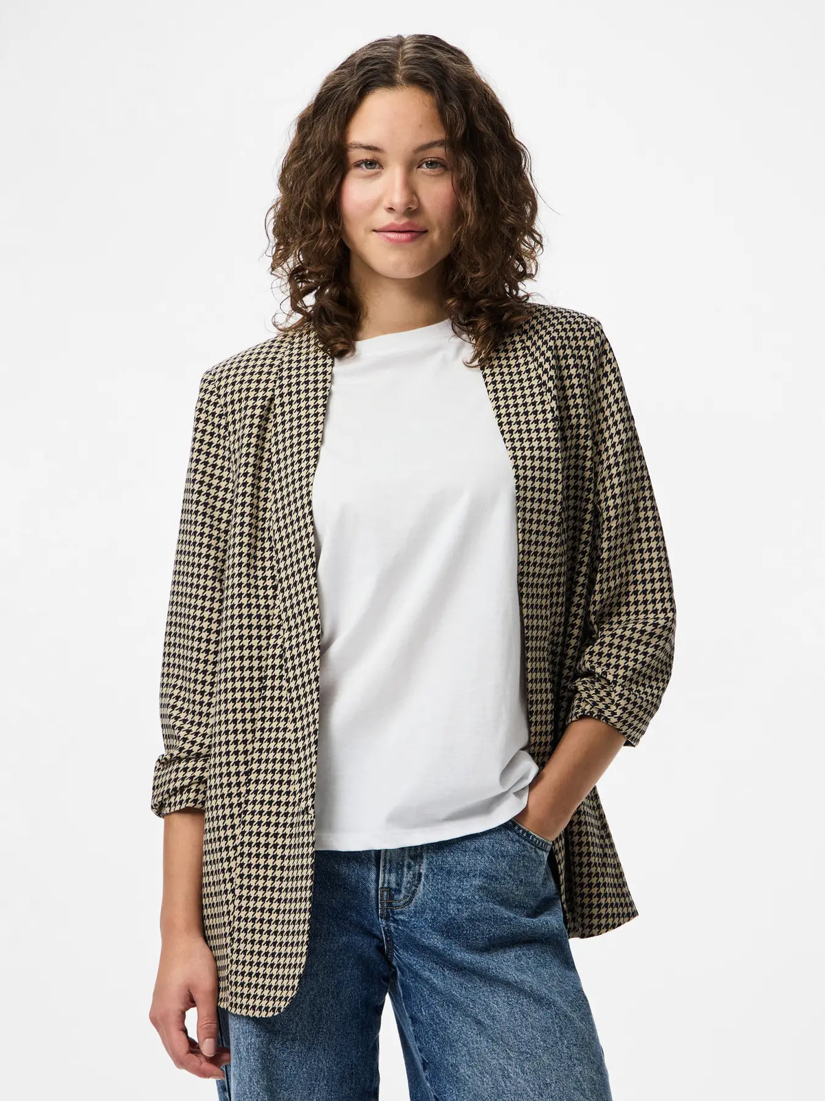 Ternet - Pieces - white peber / houndstoot - Blazer - 17126850