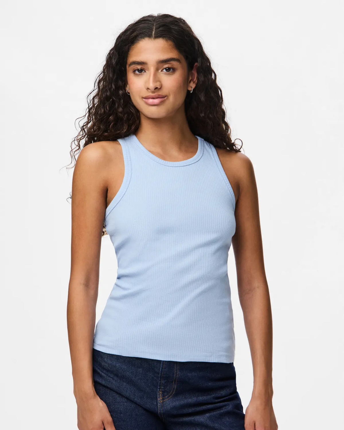 Blå - Cashmere Blue - Pieces - Tanktop - 17133673