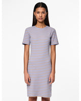 Blue - hydrangea / silver - Pieces rib dress - 17134049