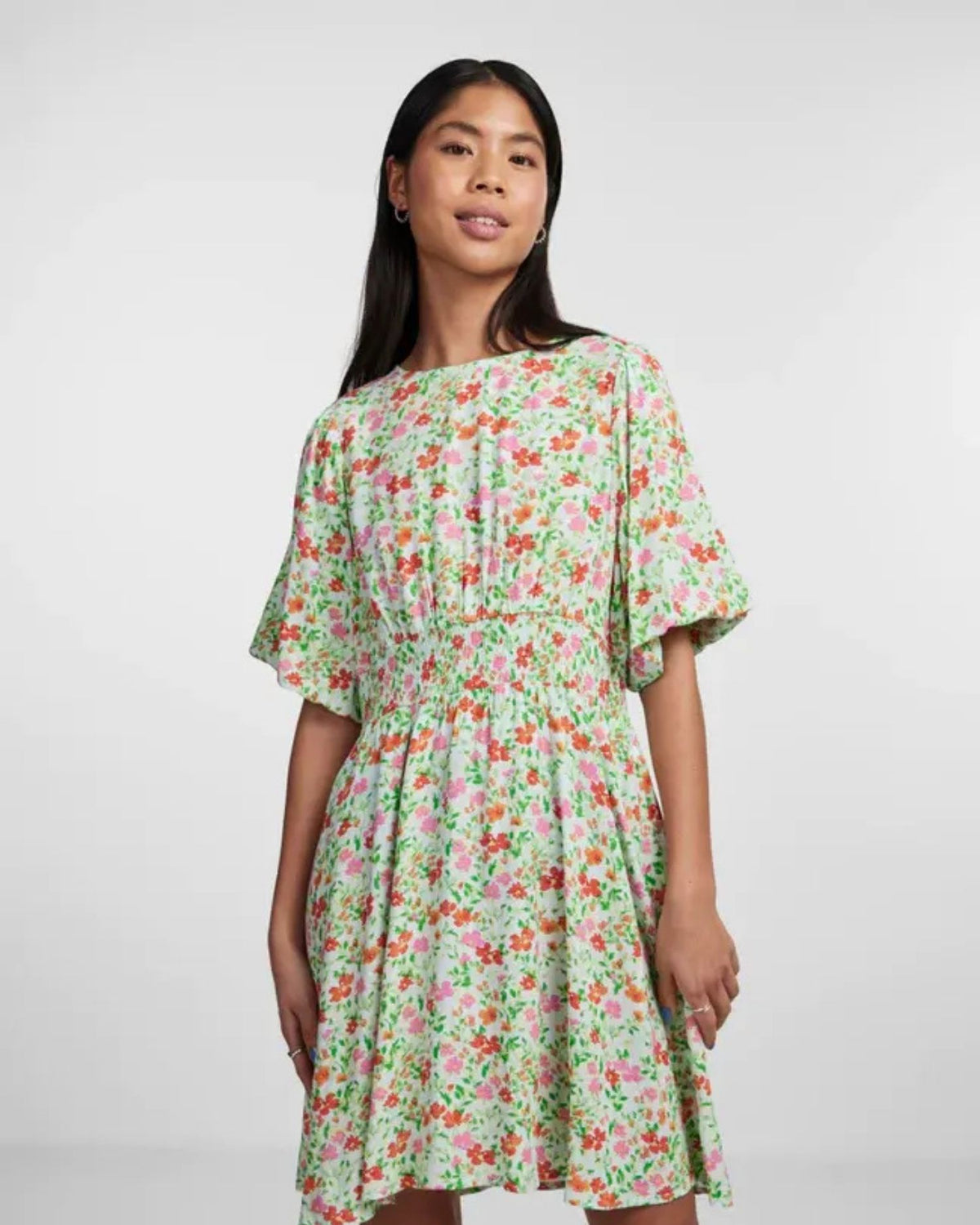 Green - Fair aqua - PIECES - floral - dress - 17137962