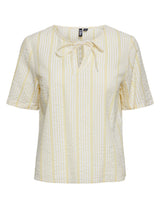 Gul - Pale Banana - Pieces - bluse - striber - 17152070