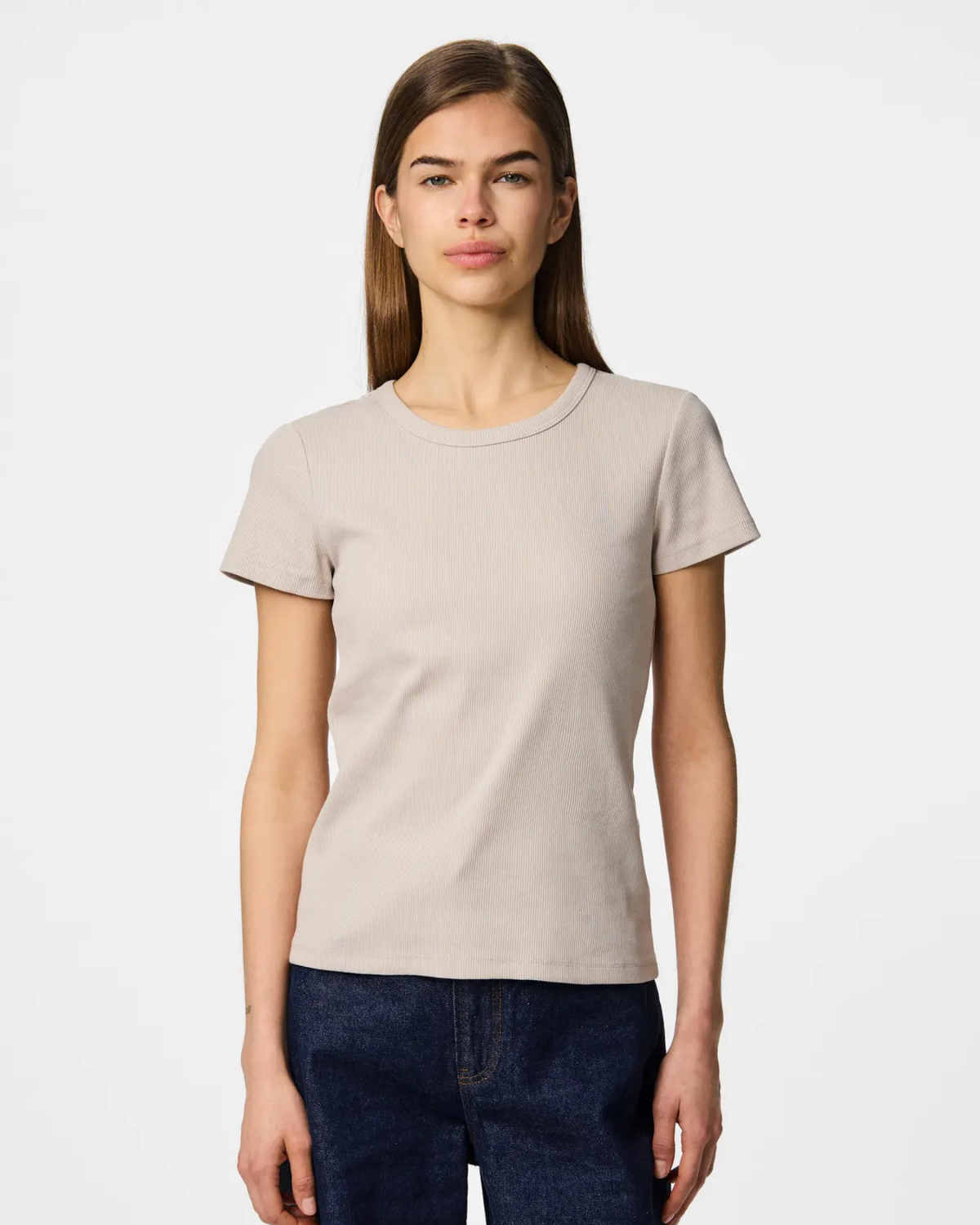 Sand - Silver Gray - Pieces - T-shirt - 17154483