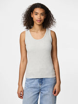Light Grey Melange Top fra PIECES - 17154484