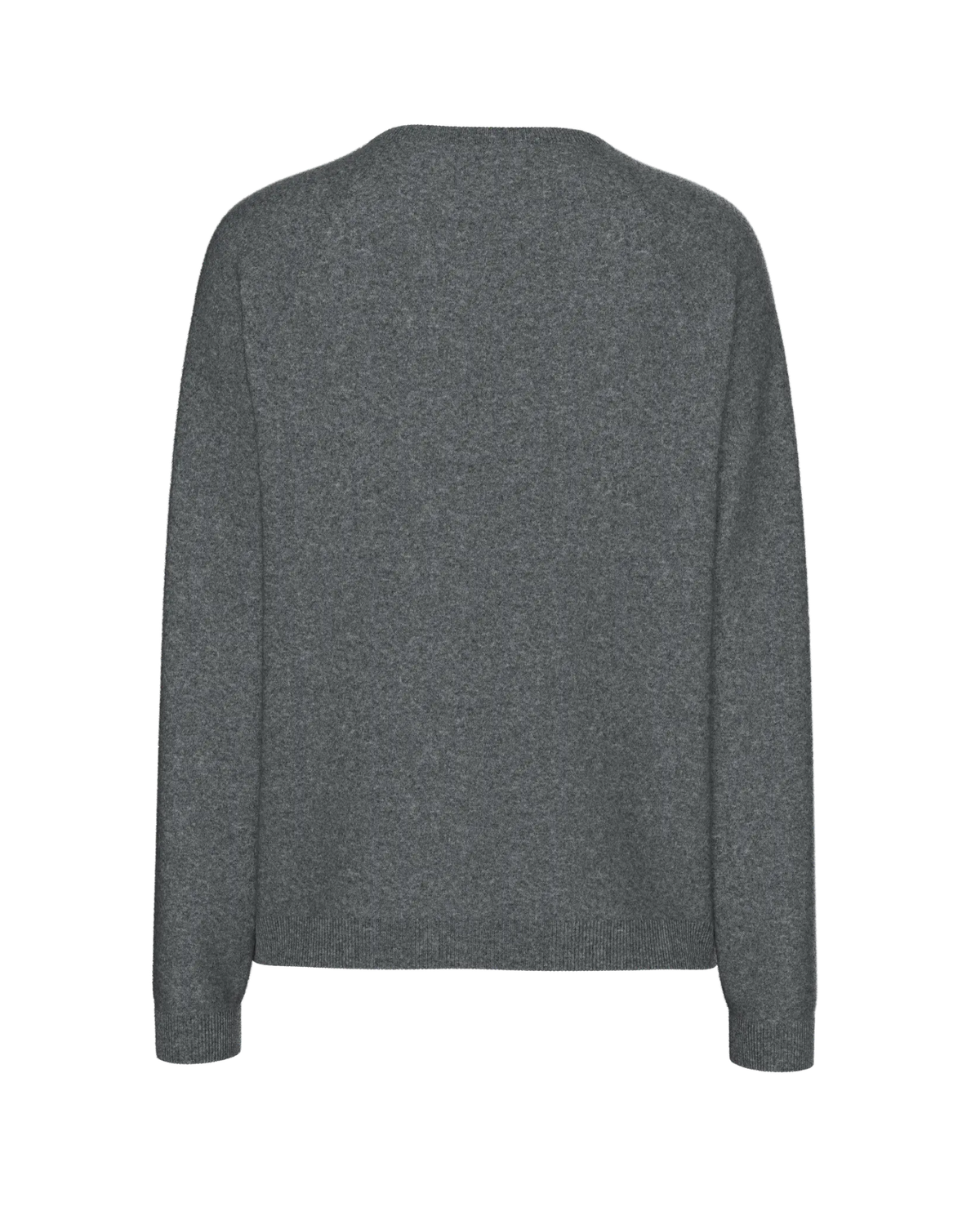 PIECES Dark Grey Melange Striktrøje - 17154650