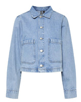 Blue - Light Blue Denim - PIECES - Jacket - 17155884