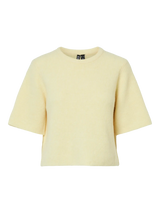 Pale Banana MELANGE Striktrøje fra PIECES - 17158204